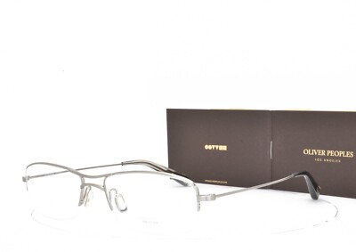 Oliver Peoples EYEGLASSES BRUSHED SILVER Half Rimless frame 52-17-140 FOSSE BC