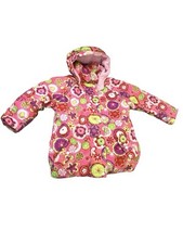 Hanna Andersson Size 110 US 5 Ski Jacket Coat Flower Pink Hooded