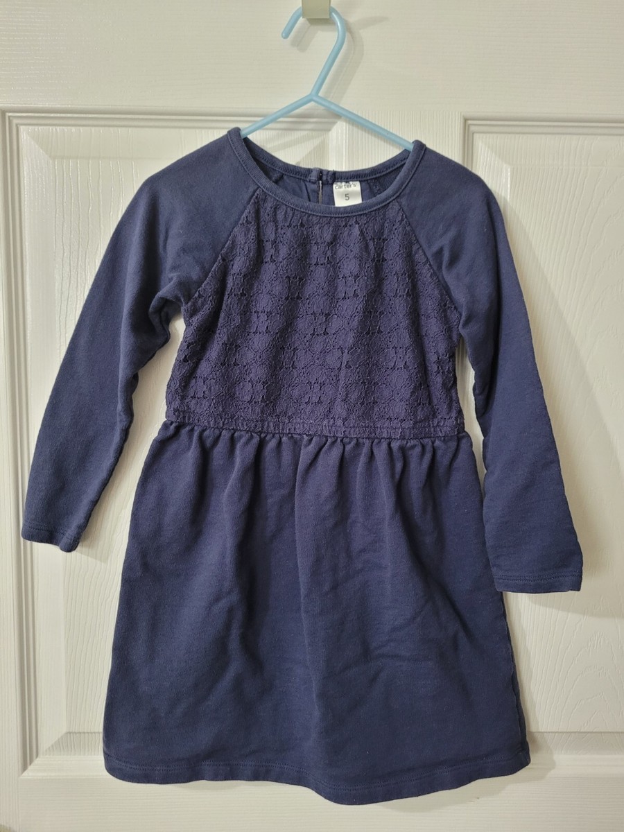 carters long sleeve dress Carter's baby girl 3-piece floral twill long-sleeve dress set 12M Burgundy