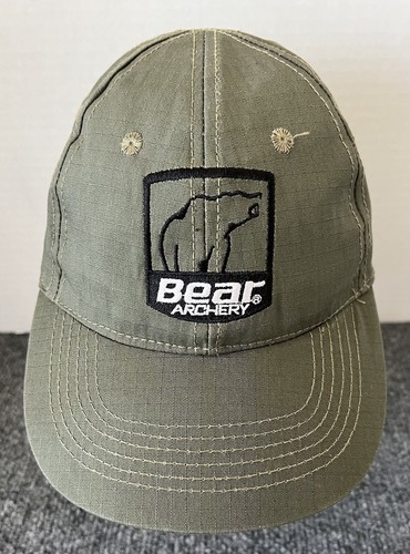 Bear Archery Hat Green Black Bear Embroidered Logo OSFA