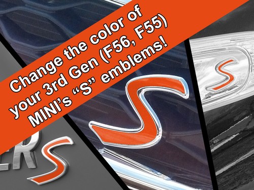 D134 Scuttle & Rear Emblem S Decals for 2014-2021 MINI Cooper F54 F55 F56 F57 - Picture 11 of 27