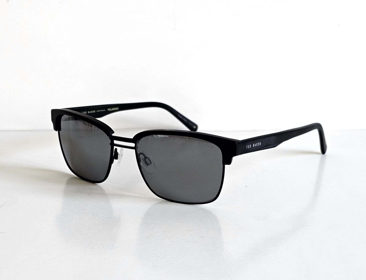TED BAKER London TMS144 BLK Square 55mm Dark Grey Lens 