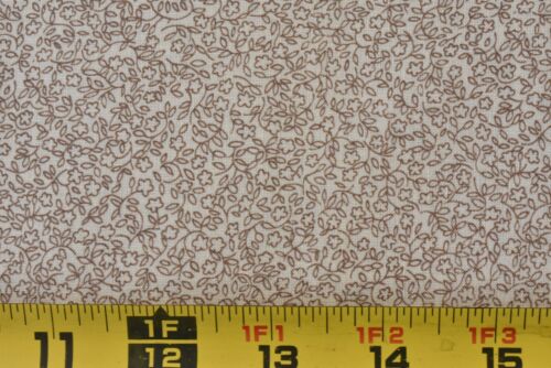 24" Long, Vintage, Brown Calico on Tan Quilt Cotton, Benartex, St. Nicole, V30 - Picture 4 of 7
