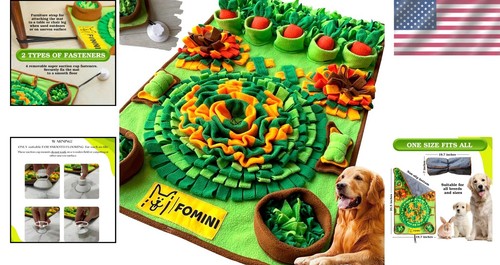 Versatile Dog Enrichment Snuffle Mat - Interactive Feeding & Treat Puzzle Toy - Picture 2 of 10