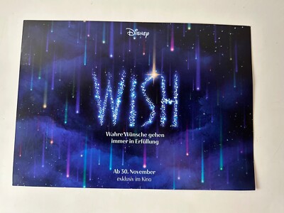 Kinoposter Poster Disney Wish DIN A4 Teaser Plakat mit Rätsel Asha Valentino Neu