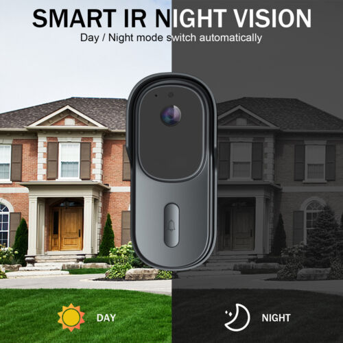 1080P HD Wireless Smart WiFi Video Doorbell Intercom Door Bell Security Camera - Picture 3 of 11