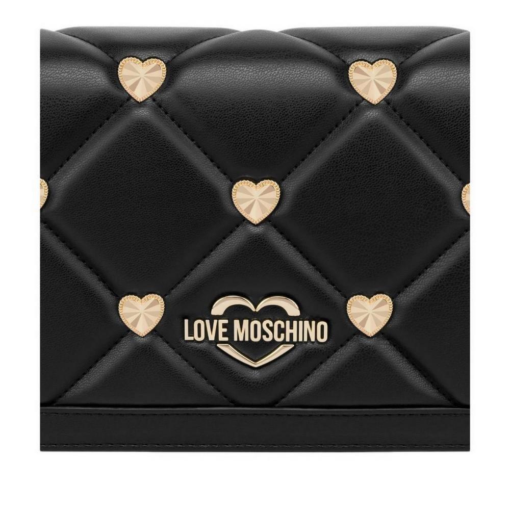 LOVE MOSCHINO WOMEN'S HANDBAG BAG BORSA PU NERO JC4138PP1GLZ
