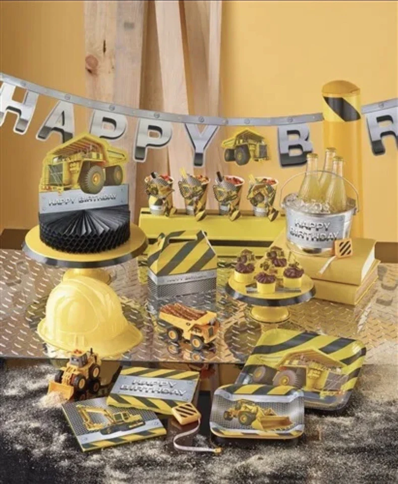 Construction Zone Hanging Danglers 5 Pack 24" Long Foil Paper Party Decoration - Image 2 of 2