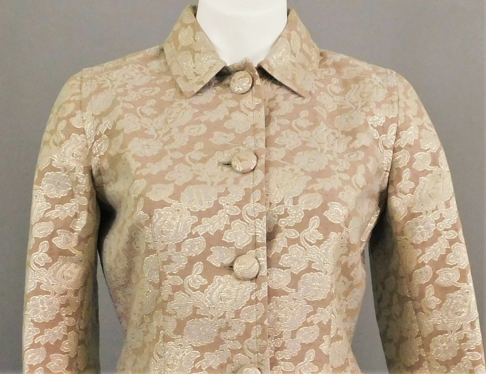 Nuevo Blazer Harold's Mujer, Talla 4, Marrón/Dorado, Algodón, Poliéster, Nylon Foto 2 de 4