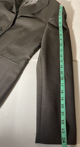 NWOT LeSuit 2 Piece Business Career Pantsuit Dark Gray, Lined, 2 Button, Sz 10 - Picture 7 of 15