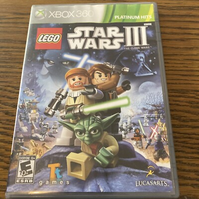 Xbox 360 Lego Star Wars 3 III The Clone Wars Complete CIB Tested FREE SHIP A2