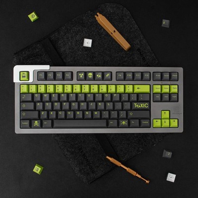 Toxic Grey PBT OEM Profile Full Set Keycaps For Cherry MX keyboard