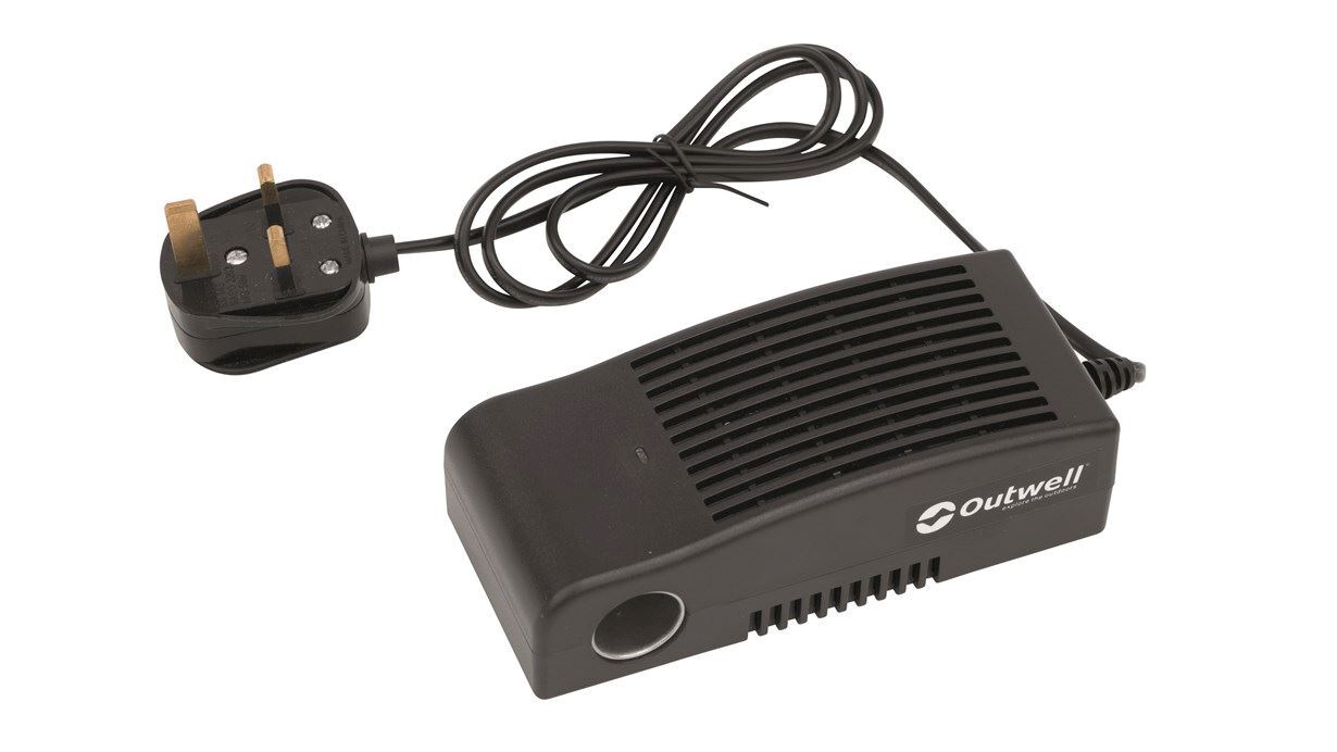 Outwell AC/DC UK Adaptor 12v - 230v Supply For Cooler / Coolbox 590052