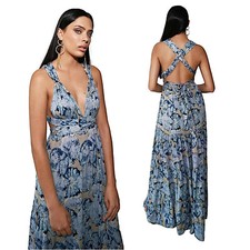 Women's Long Dress, Multi-Position Straps, Tie Pattern, Sleeveless, 107 Nuova