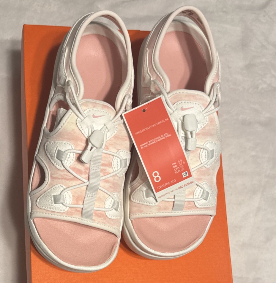 Nike Air Max Koko Summit White Pink Glaze Women Size 8 Sandal