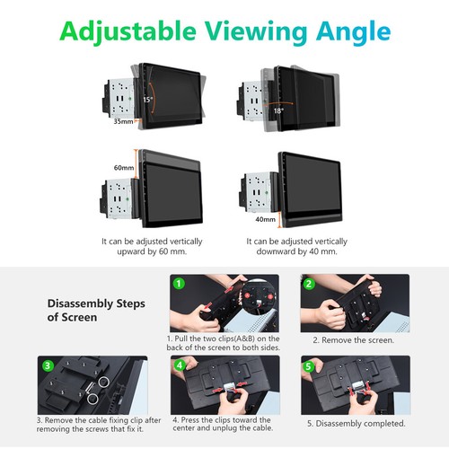 10.1" QLED 2DIN Android 13 8Core 6+64 Apple CarPlay Car Radio Stereo GPS Sat Nav - Picture 9 of 23