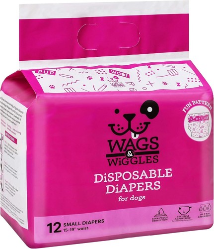 Functional and Cute Female Dog Diapers for Small Dogs - 15-19” - 144 Count - Picture 4 of 9
