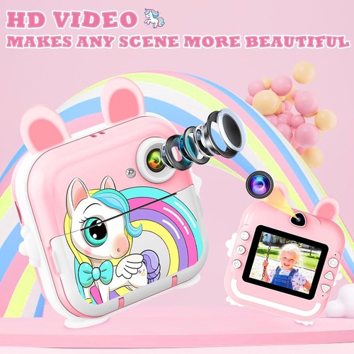 Macchina Fotografica Bambini Istantanea, 2,4 Pollici 1080P HD - Foto 5 di 7