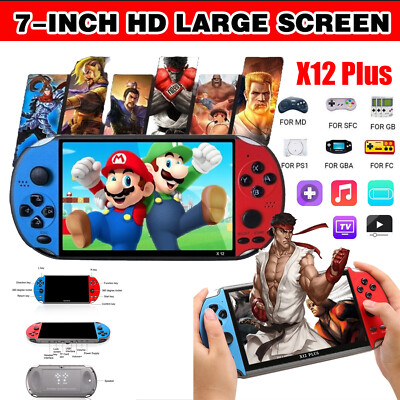 X12 Plus 7 '' Handheld Spielkonsole 1000 Spiele Video Consoles Spielkonsole 16GB