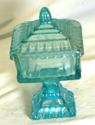 Jeannette Wedding Blue Candy Dish Square Box Small