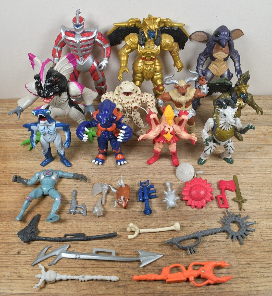 11x Vtg 1993-1994 Mighty Morphin Power Rangers 8" & 5" Villa