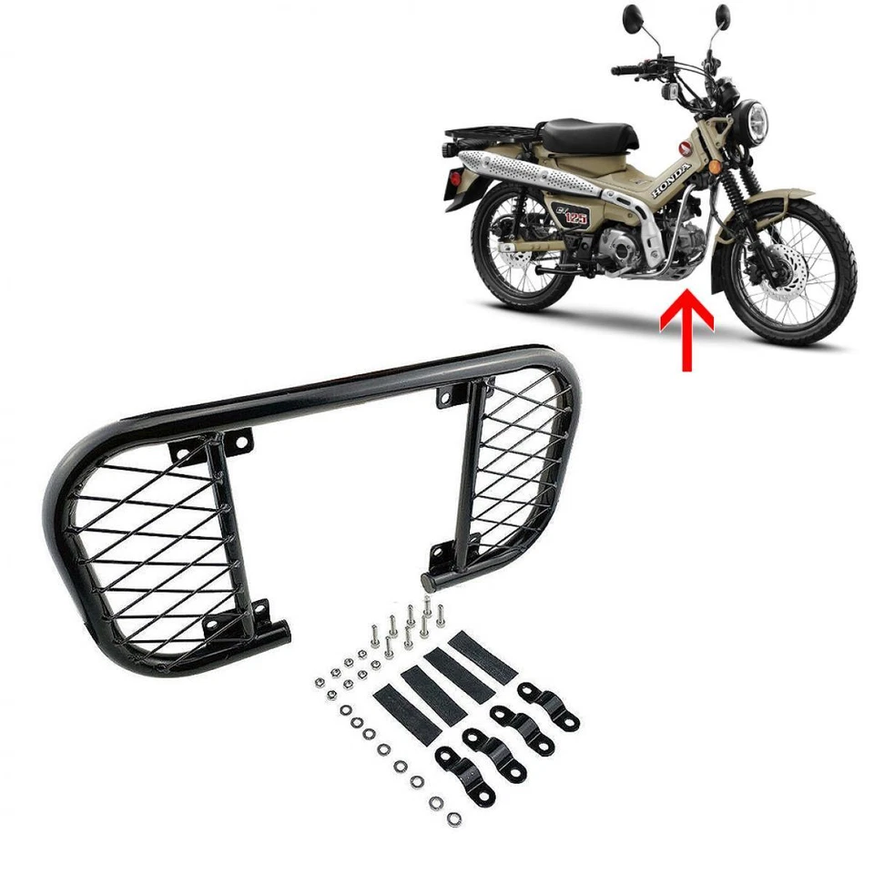 Barra de choque protectora de motor negra para honda hunter cub ct125 trail 125 2020-22 Foto 4 de 4
