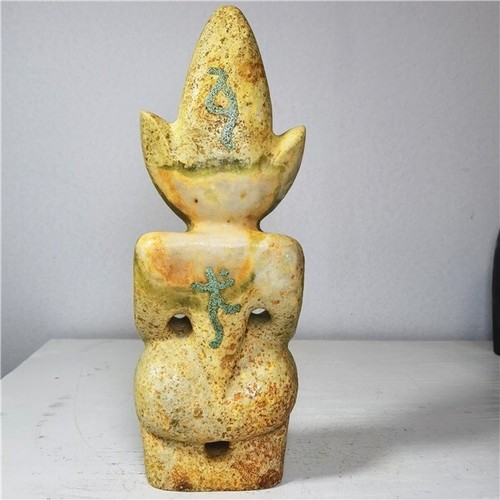Chinese Hongshan Culture Old Jade Carving Strange Sun God Sun God Statue Pendant - Picture 2 of 12