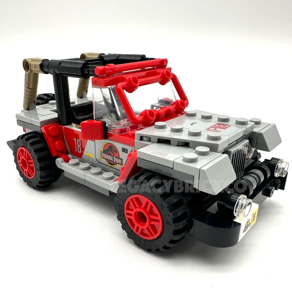 LEGO Jurassic Park 1992 Jeep Wrangler Build Authentic New - Image 4 of 4