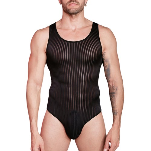 Männer Jumpsuit Ringen Trikot Stretch Bodysuit Einteilig Dessous Geknöpft Sexy - Bild 8 von 45