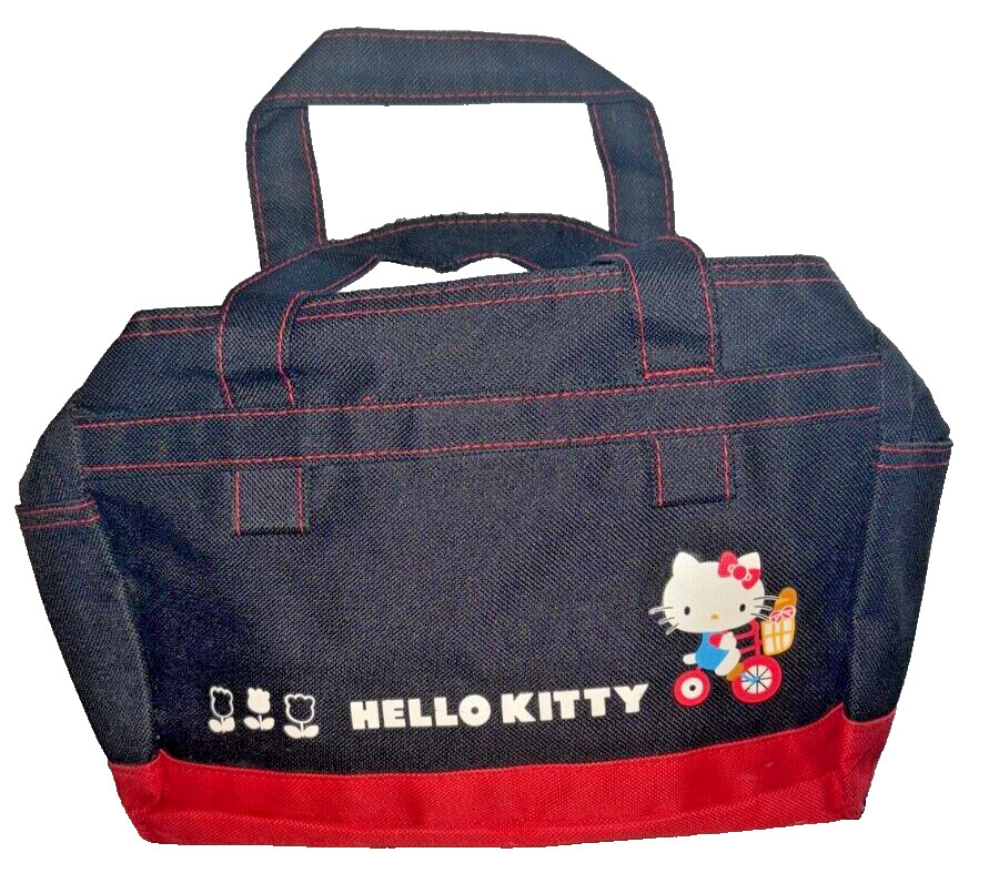 Hello Kitty Tote Canvas Bag Sanrio Kuji Rare Retro Purse Approx. Size 10x7x5