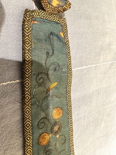ANTIQUE 19th C. QING Visit DYNASTY SILK EMBROIDERY FAN POUCH - Picture 6 of 15