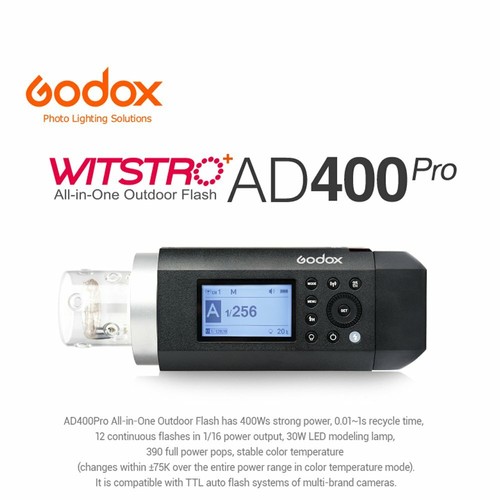 US Godox AD400Pro 2.4G TTL HSS Outdoor Flash+S2 Flash Bracket+2m Light Stand Kit - Picture 2 of 12