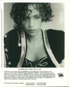 Press Photo: CHERRELLE 8x10 B&W 1988