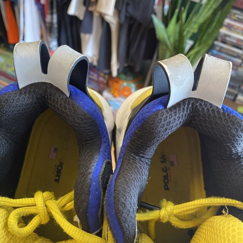 Polo Sport Ralph Lauren White Black Blue Yellow PS100-SK-HTL Men’s Size 12 - Picture 12 of 12