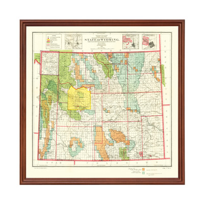 Old Map of Wyoming 1905 - Vintage Wyoming Art