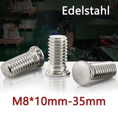 M8 Self Clinching Studs 304 Stainless Steel Press Rivet Stud 10mm-35mm Length