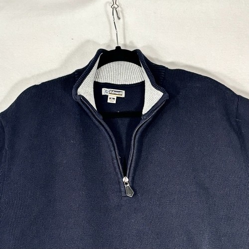 EDWARDS Quarter Zip Jersey Strick Pullover Herren XL Navy Blau - Bild 3 von 8
