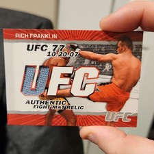 Topps 2009 UFC Rich Franklin FM-RF UFC 77 Authentic Fight Mat Relic Card