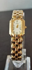 Citizen Gold-Tone Rectangular Quartz Dress Watch – Roman Numeral Dial | 1990s Cl