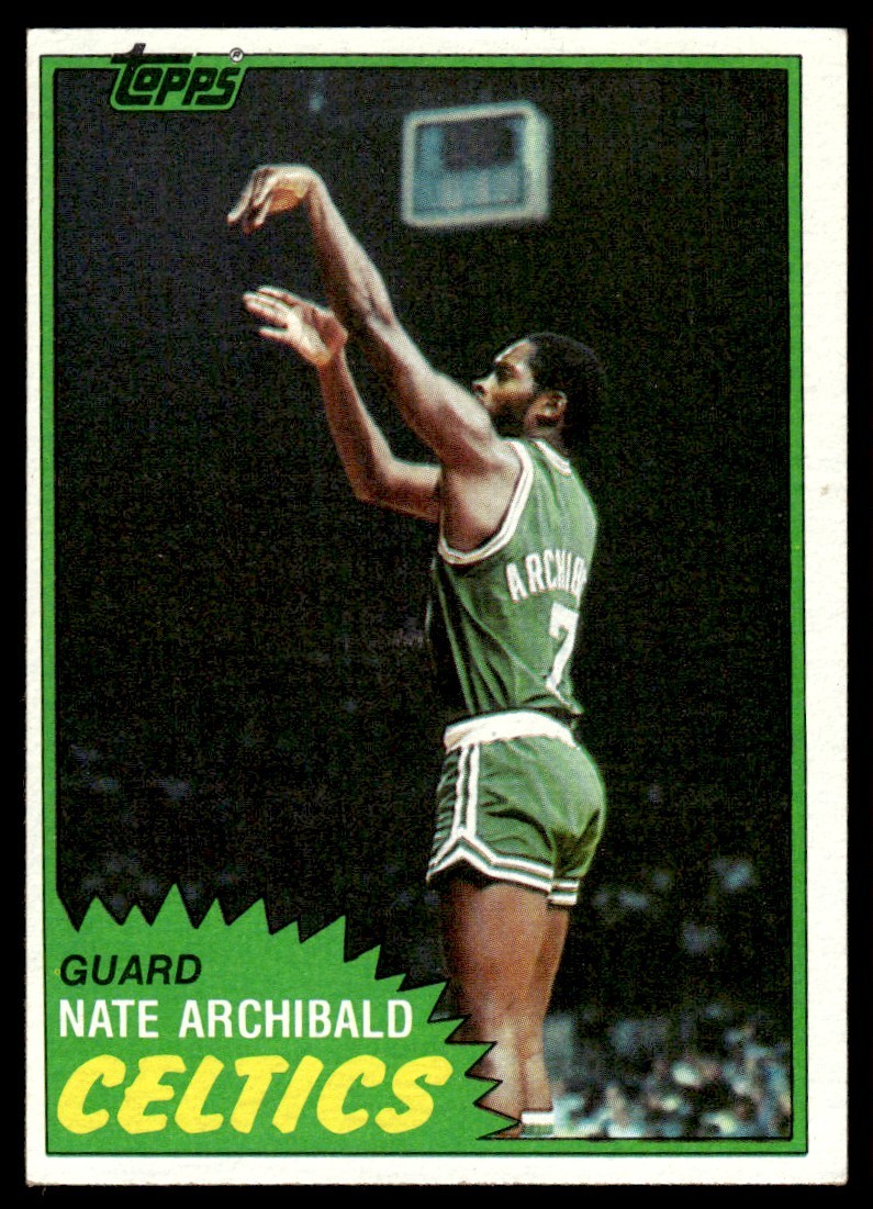 1981-82 TOPPS    NICE!! NATE ARCHIBALD BOSTON CELTICS #3