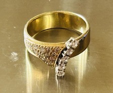 Ring 585 Gelbgold 0,65 Karat Brillanten Lupen...