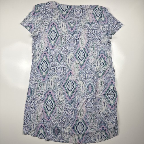 Blusa Top Soma Para Mujer Estampado Paisley Manga Corta Talla Grande Multicolor - Imagen 7 de 7