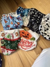 Alva Themed Baby Cloth Diaper Cover One Size Adj Snaps Lot of 7