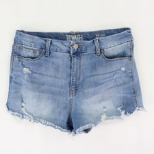 Rewash Cut-Off Jean Shorts Distressed Juniors Sz 11/30 Blue Real Curve High Rise