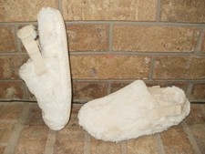 NEW NIKE CALM SE SLIP-ON MULE LADYS 8 B/FAUX FUR FZ3119 100 SANDRIFT WHITE RP 65