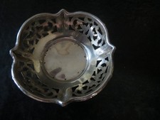 Elegantes Wallace Sterling Silber Sch&auml;lchen, durchbrochener Rand, 20er/30er J.