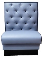 Atlanta Booth  Chair BB-S4250 30" Single Booth, Upholstered Tufted Back, Bla...