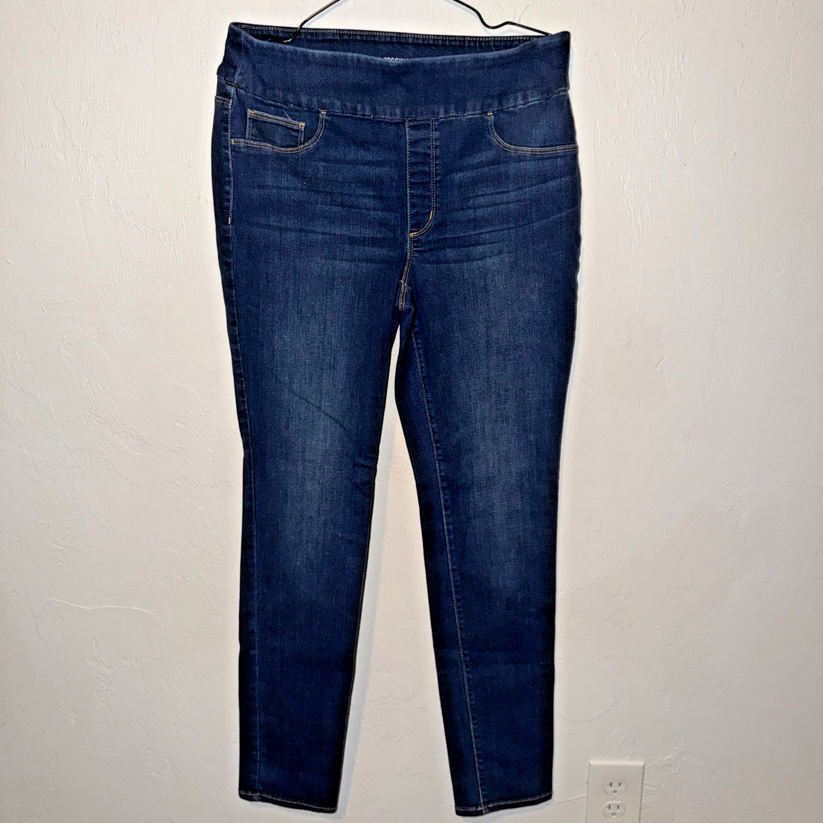 Chico's Jeggings Blue Jeans Women's 6R  0.5R Stretch Pull On Denim Pants EUC