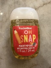PocketBac OH SNAP Peachy Pop Quiz Antibacterial Hand Sanitizer Hand Gel 1 fl oz
