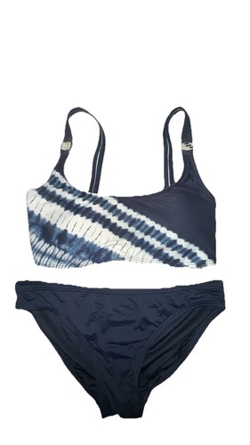Michael Kors 2-teiliger Badeanzug Bikini marineblau Batik, Medium gebraucht, in einwandfreiem Zustand
